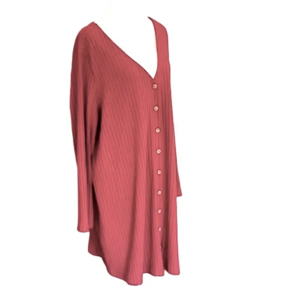 Old Navy cotton blend v neck button front Have a Heart Cardigan size 2X.